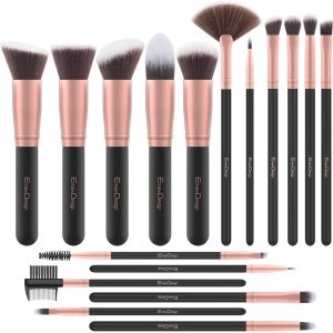 EmaxDesign Makeup Brushes 17 Pieces Premium Synthetic Foundation Brush