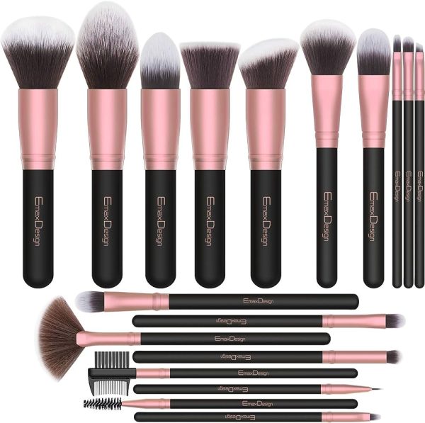 EmaxDesign Makeup Brushes,18 Pcs Professional Makeup Brush Set
