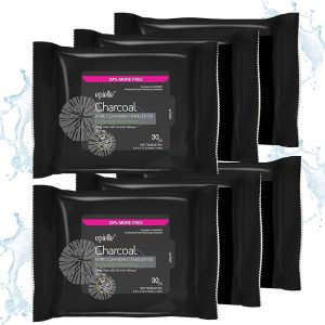 Epielle Charcoal Pore Cleansing Facial Tissues Wipes Towelettes
