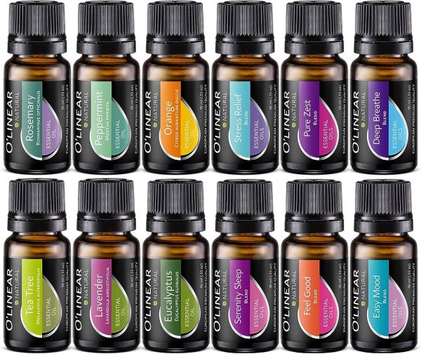 Essential Oil Diffuser & Top 12 Essential Oils Set