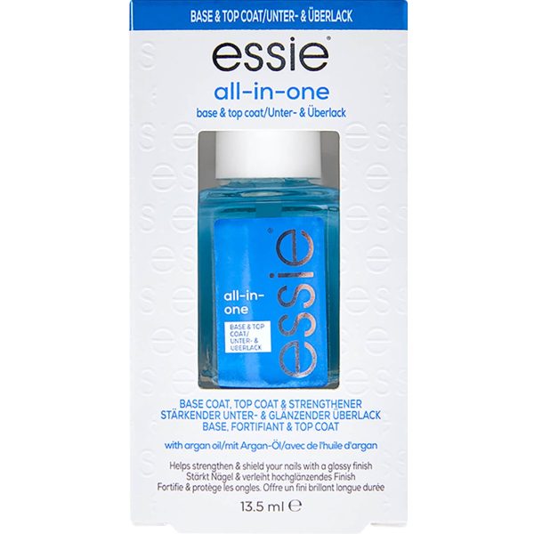 essie all in one base coat + top coat + strengthener, nail polish