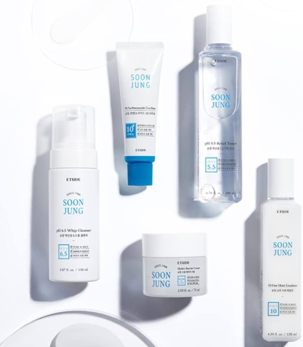 ETUDE HOUSE Soonjung Skin Care 2 Set (Free Toner + Emulsion + Cream)