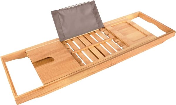 Extendable Bamboo Wood Bathtub Tray