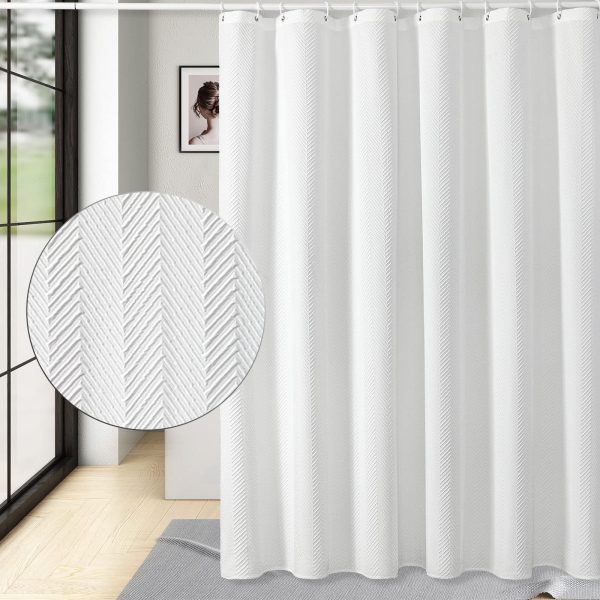 Extra Long Shower Curtain Fabric for Bathroom