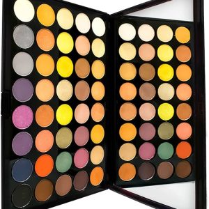 Vibrant eyeshadow palette with shimmer, matte, and frosted shades perfect for all skin tones and long-lasting wear. 
