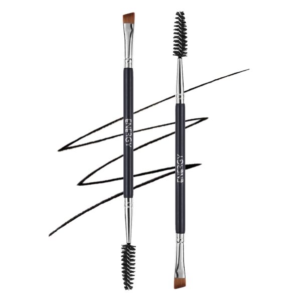 Eyebrow Brush - Duo Eye Brow Spoolie - Angled Eyeshadow Eyeliner