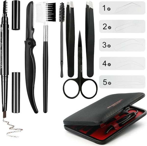 Eyebrow Grooming Suit Kits - 13 PCS Stainless Steel Eyebrow Scissors Utility Tools