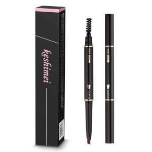 Eyebrow Pencil 2 Packs, Waterproof Smudge-Proof Brow Pencil with Brow Brush