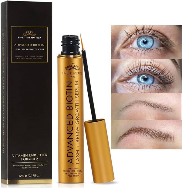 Eyelash Growth Serum - 6-Months Supply - All Natural Enhancing Treatment