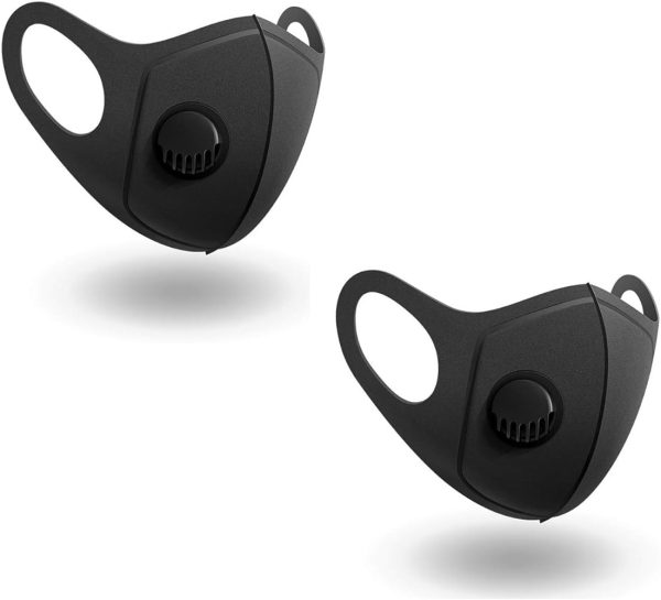 Face Mask Sponge Black Breathable Mouth Mask Reusable Anti Pollution