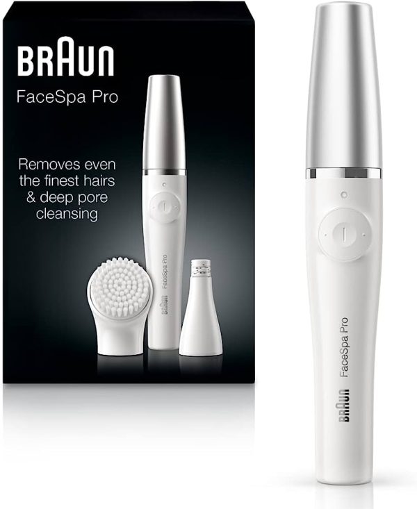 Facespa Pro 910 Facial Hair Removal 2 in 1 Epilating and Cleansing Brush