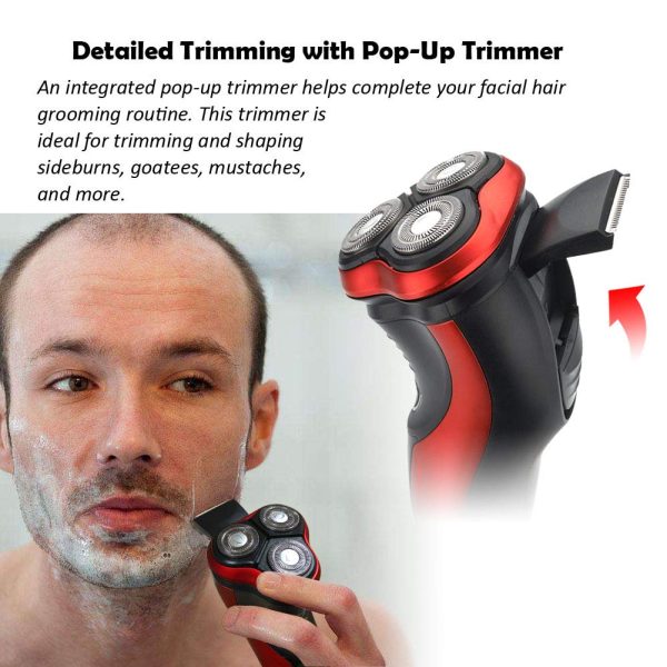 FARI Rotary Electric Razor Shaver with Pop-up Trimmer, Wet and Dry