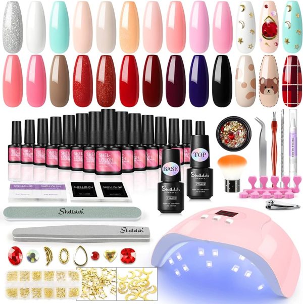 Fashion Zone Gel Nail Polish Starter Kit with 36W LED Nail Dryer Lamp