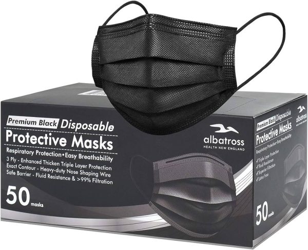 Filter Mask - 50 Count 3-Ply Disposable Face Mask FDA Approved Earloop Dust Mask for Doctor Cleaner (50PACK)