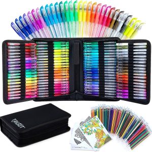 Fine Glitter Gel Pen Set,Coloring Art Marker Books Crafting Doodling Drawing