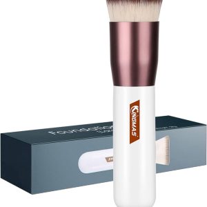 Finish with Premium Kabuki Foundation Brush – Best for Liquid Makeup