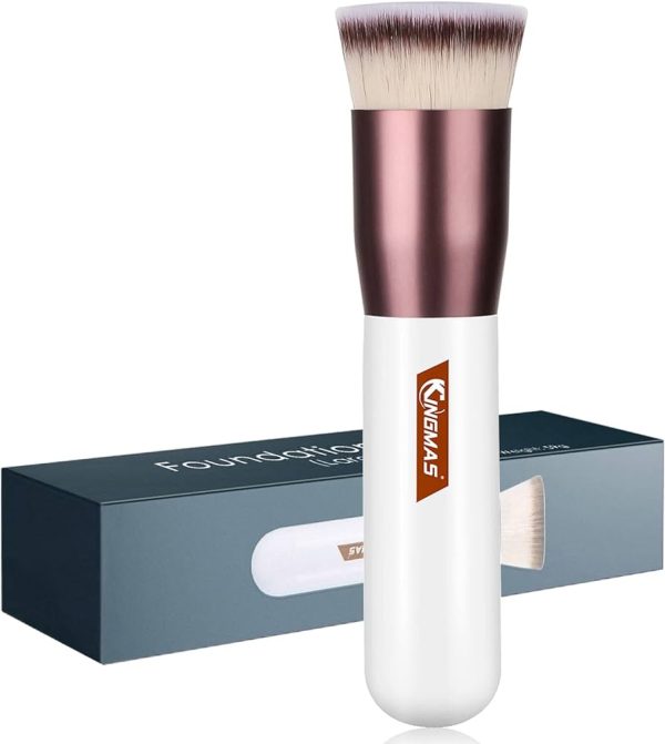 Finish with Premium Kabuki Foundation Brush – Best for Liquid Makeup