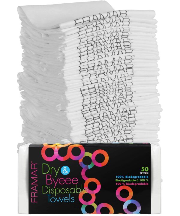 Framar Hair Salon Towels Bleach Safe Disposable Towels - 50 pcs