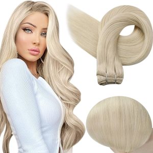 Full Shine 18" Color Blonde Remy Straight Human Hair Extensions