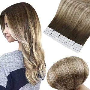 Full Shine 20 inch 50 Gram Ombre Tape In Hair Extensions Color
