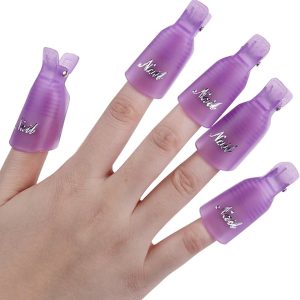 Gel Nail Polish Remover Kit,MORGLES 10pcs Nail Polish Remover Clips Cap