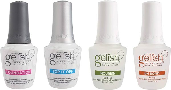 Gelish Fantastic Four Essentials Collection 15 mL Soak Off Gel