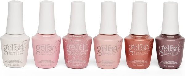 Gelish Mini 9 mL Soak Off Gel 6 Color Nail Polish Set