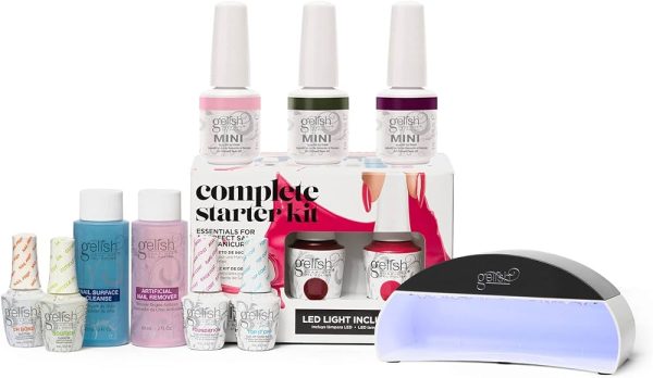 Gelish MINI Soak Off Gel Nail Polish Starter Kit, 9 mL