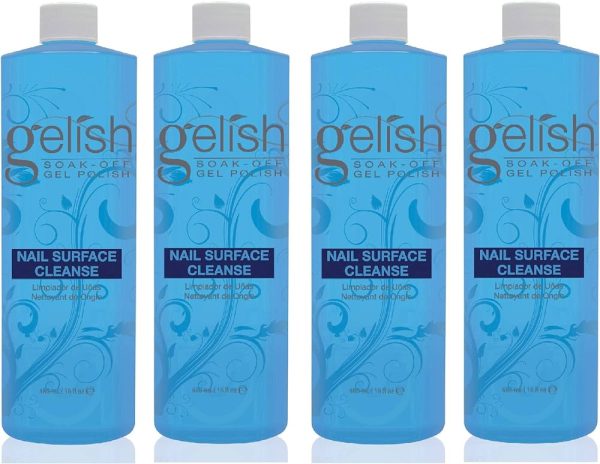 Gelish Nail Soak Off Surface Gel UV Top Coat Cleanser Bottle