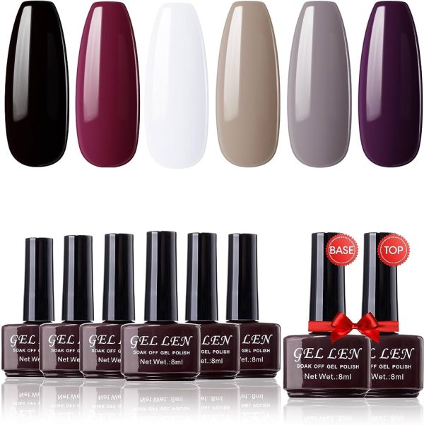 Gellen Gel Nail Polish Starter Kit Popular 4 Colors
