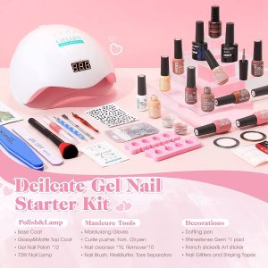 Gellen Gel Nail Polish Starter Kit With Nail Dryer Light- Selected