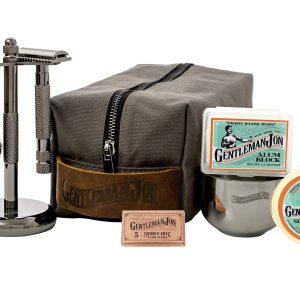 Gentleman Jon Deluxe Wet Shave Kit | Includes 8 Items: Safety Razor