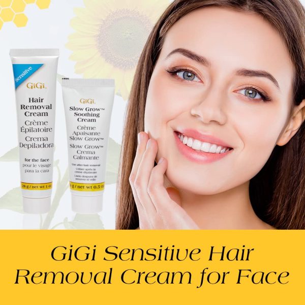 GiGi Hair Removal Cream for Face with Slow Grow Soothing Cream