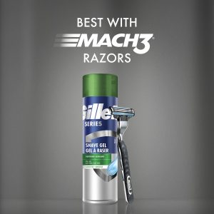 Gillette Series 3X Sensitive Shave Gel, 6 Count