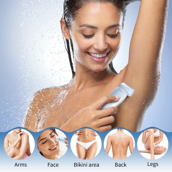GKINIKG 2 in 1 Electric Shaver for Women Bikini Trimmer