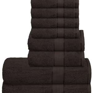GLAMBURG 700 GSM Premium 8-Piece Towel Set