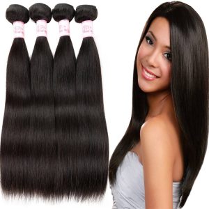 Gluna Hair Brazilian Straight Virgin Hair 3 Bundles Grade 8A 100%