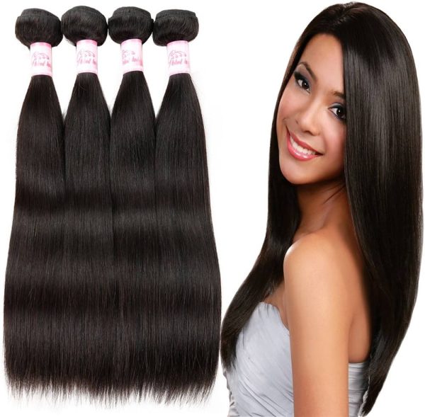 Gluna Hair Brazilian Straight Virgin Hair 3 Bundles Grade 8A 100%