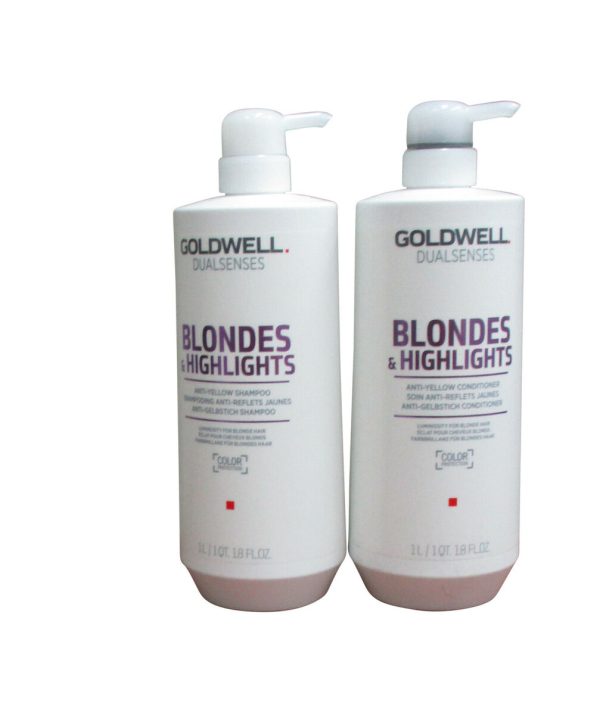 Goldwell Dual Senses Blondes and Highlights Conditioner and Shampoo Liter Duo