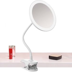 Gooseneck Magnifying Mirror with light, 10X Magnification, Bathroom Vanity Mirror