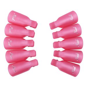 Gospire 10 Pcs Plastic Nail Clip Nail Art Gel Polish Remover Soak Off Cleaner