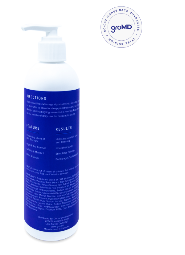GroMD Doctor-Developed Hair Growth Stimulating Shampoo & Conditioner