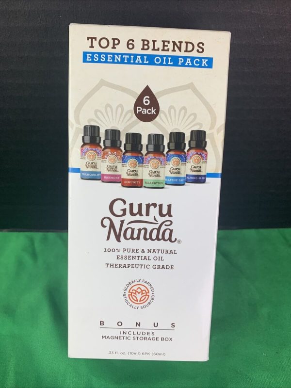 GuruNanda Top 6 Blends Essential Oils Set - 100% Pure