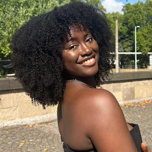 Hair Afro Kinky Curly Wig With Bangs
