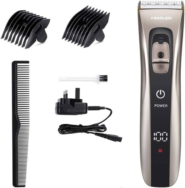 Hair Clippers, Yimaler Cordless Hair Trimmer for Men Electric Hair Cutting Kit