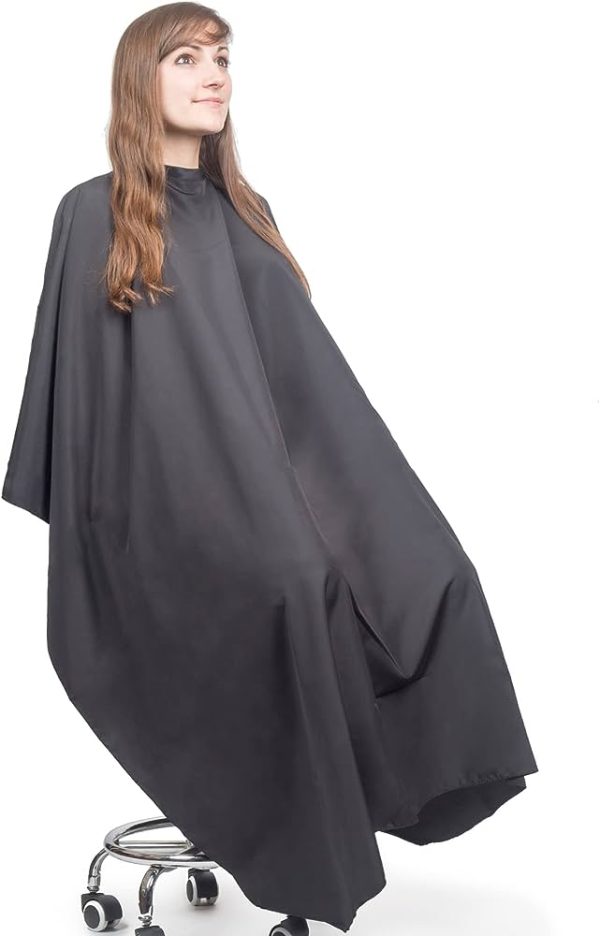 Hair Cutting Cape for Adults - Lightweight Water Resistant Salon Cape