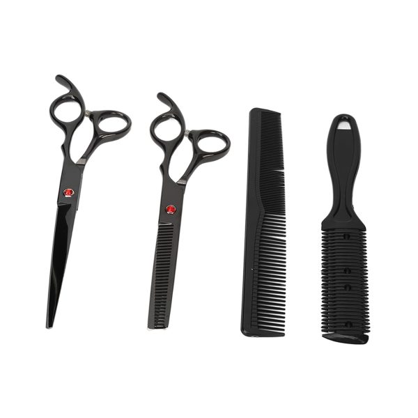 Hair Cutting Scissors Set, Professional Haircut Shears with Thinning Scissors Black