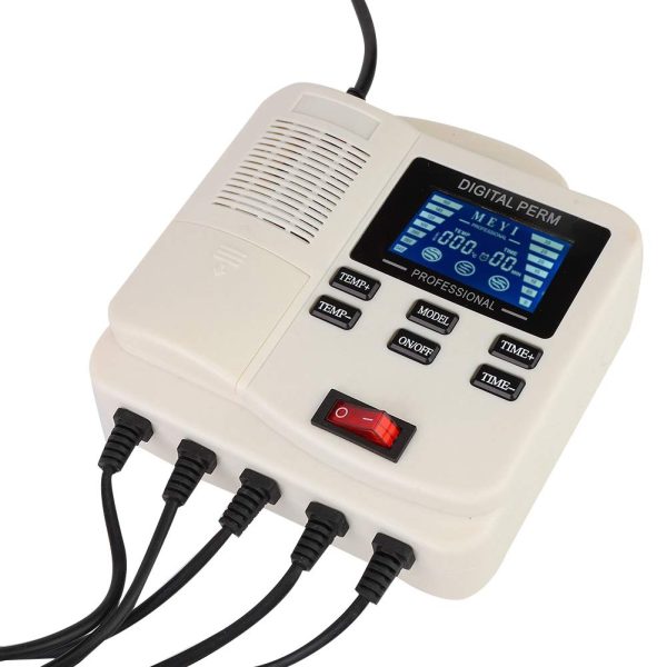 Hair Perm Machine, Small Portable Digital PTC Heating Hair Perm Machine with Hair Roller Styling Tool