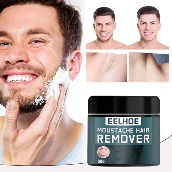 Hair Removal Cream for Men, Depilatory Cream, Natural Painless Permanent Thick