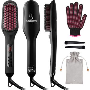 Hair Straightener Brush for Women Faster MCH Ceramic Heating Hair Straightening